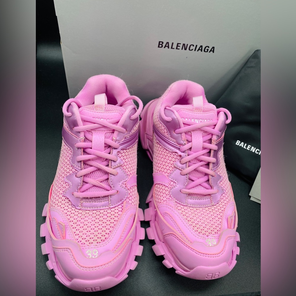Balenciaga Women’s Track.3 Sneakers SIZE 9 Pink NWB AUTHENTIC - Picture 2 of 13